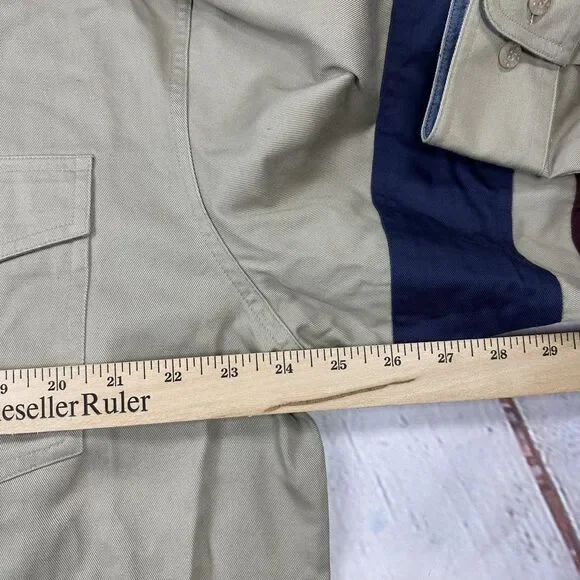 Roper Shirt Mens 2XL Tan Blue Western Stripe Long Sleeve Button Front Casual - Picture 7 of 9